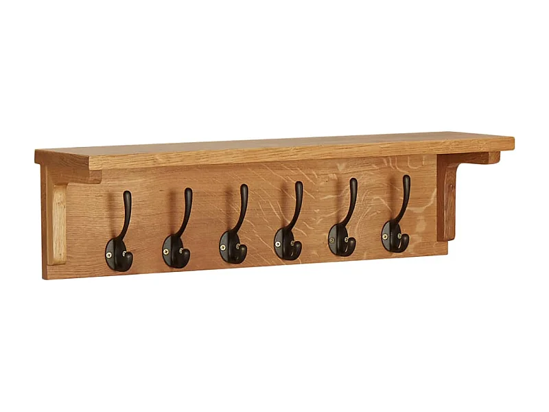 Porte-manteau 60x16x16 Bois de chêne massif