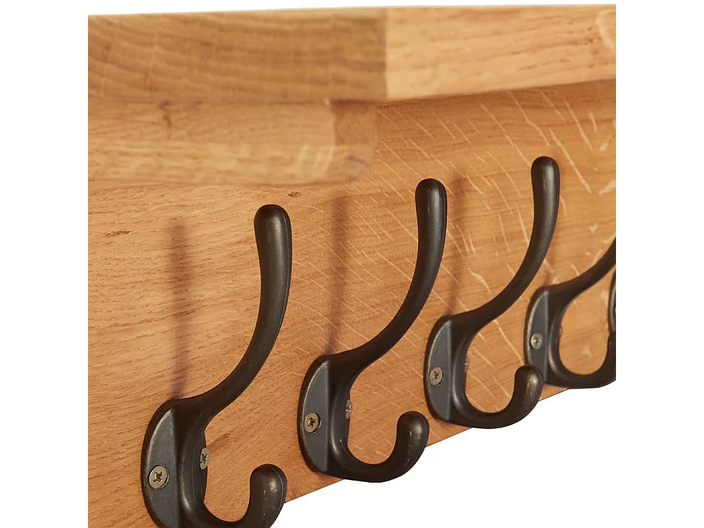 Porte-manteau 60x16x16 Bois de chêne massif