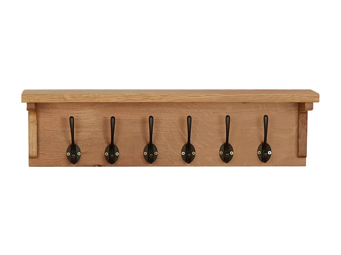 Porte-manteau 60x16x16 Bois de chêne massif