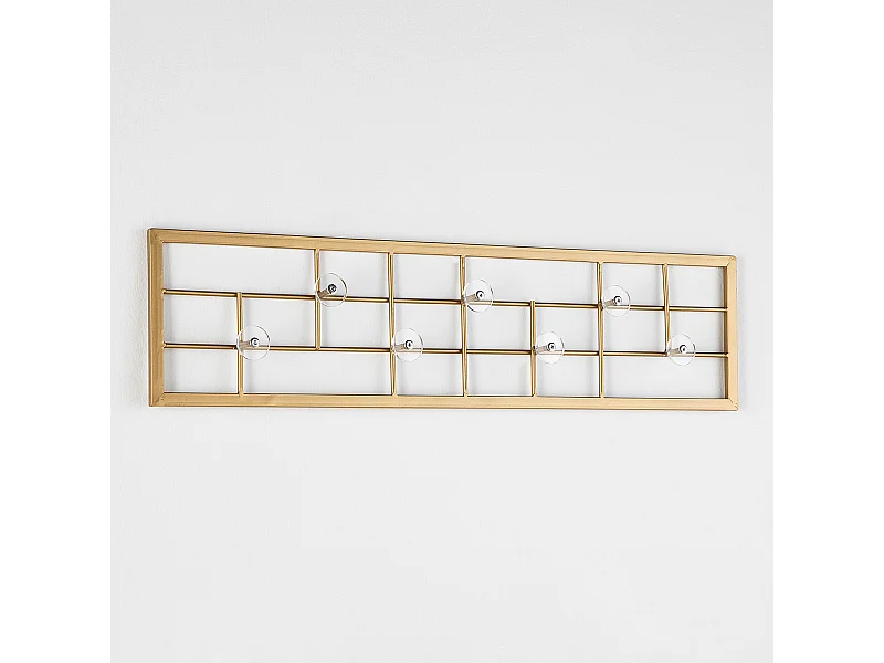 Porte-manteau acrylique et métal doré 81cm