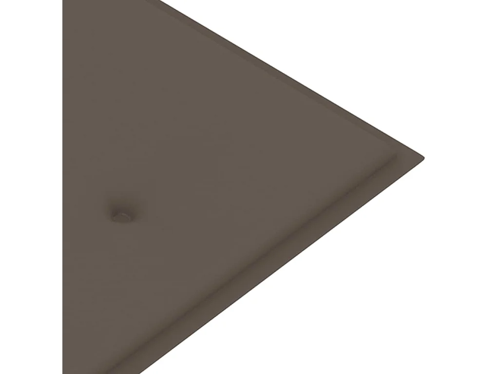 Banc Batavia avec coussin taupe 150cm Bois de teck massif 2