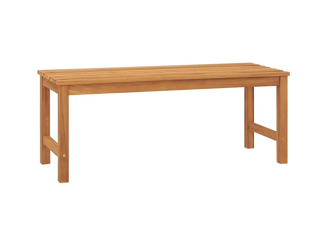 Banc de jardin 114cm Bois de teck solide 2