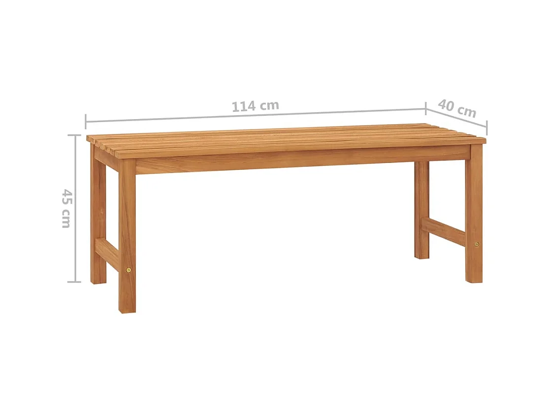 Tuinbank 114 cm massief teakhout