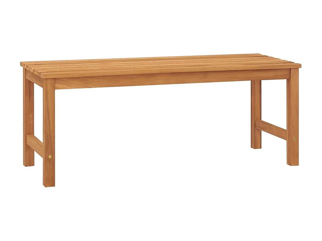Banc de jardin 114cm Bois de teck solide 2