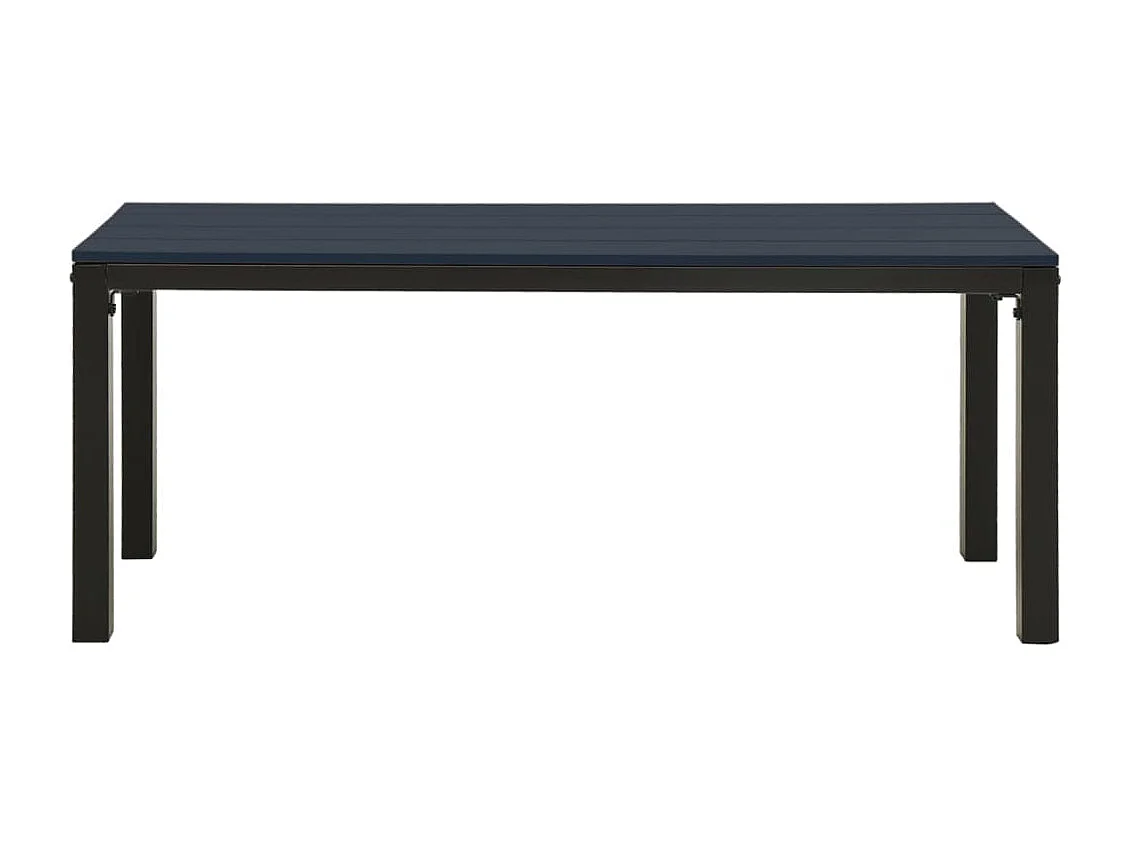 Banc de jardin 110cm Acier et WPC Noir