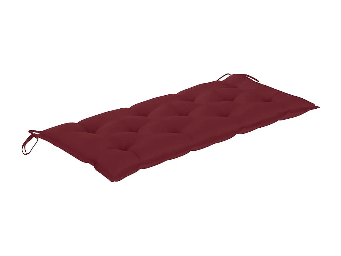 Banc de jardin pliable avec coussin 118cm Bambou 5