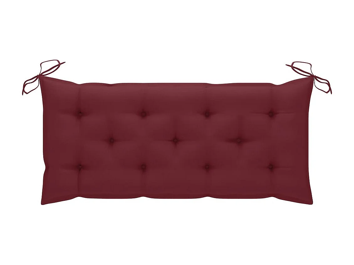Banc de jardin pliable avec coussin 118cm Bambou 5