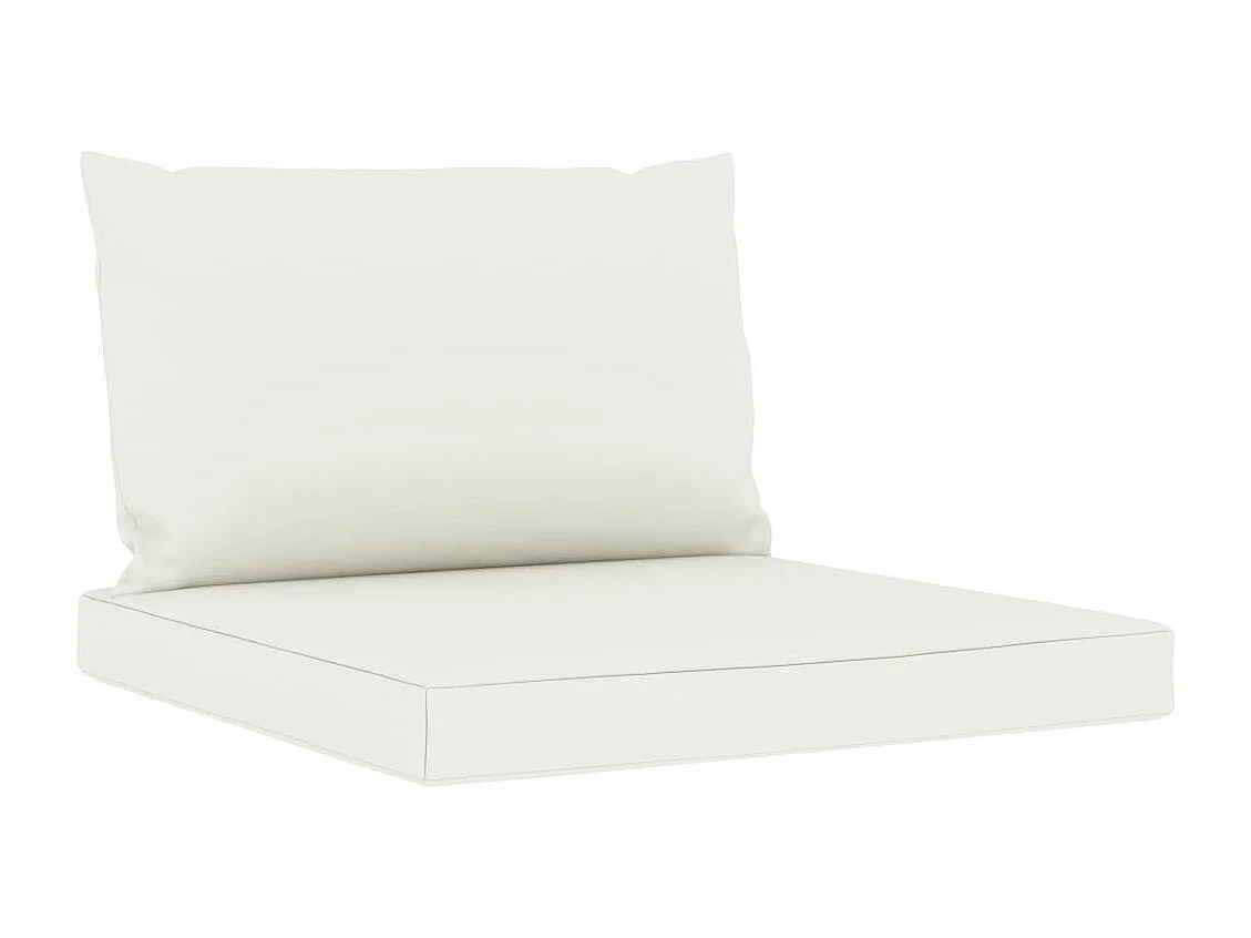 Sofá de jardín de 4 plazas con cojines crema