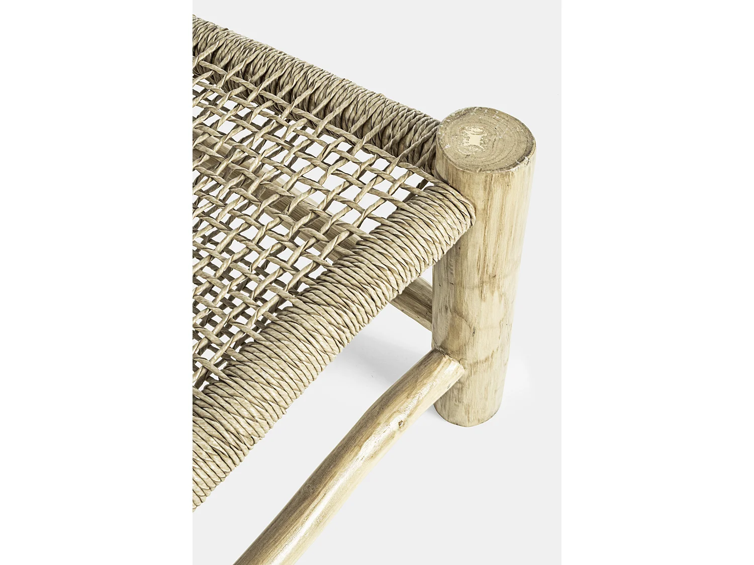 Canapé de jardin en bois teck naturel 2 places Landry