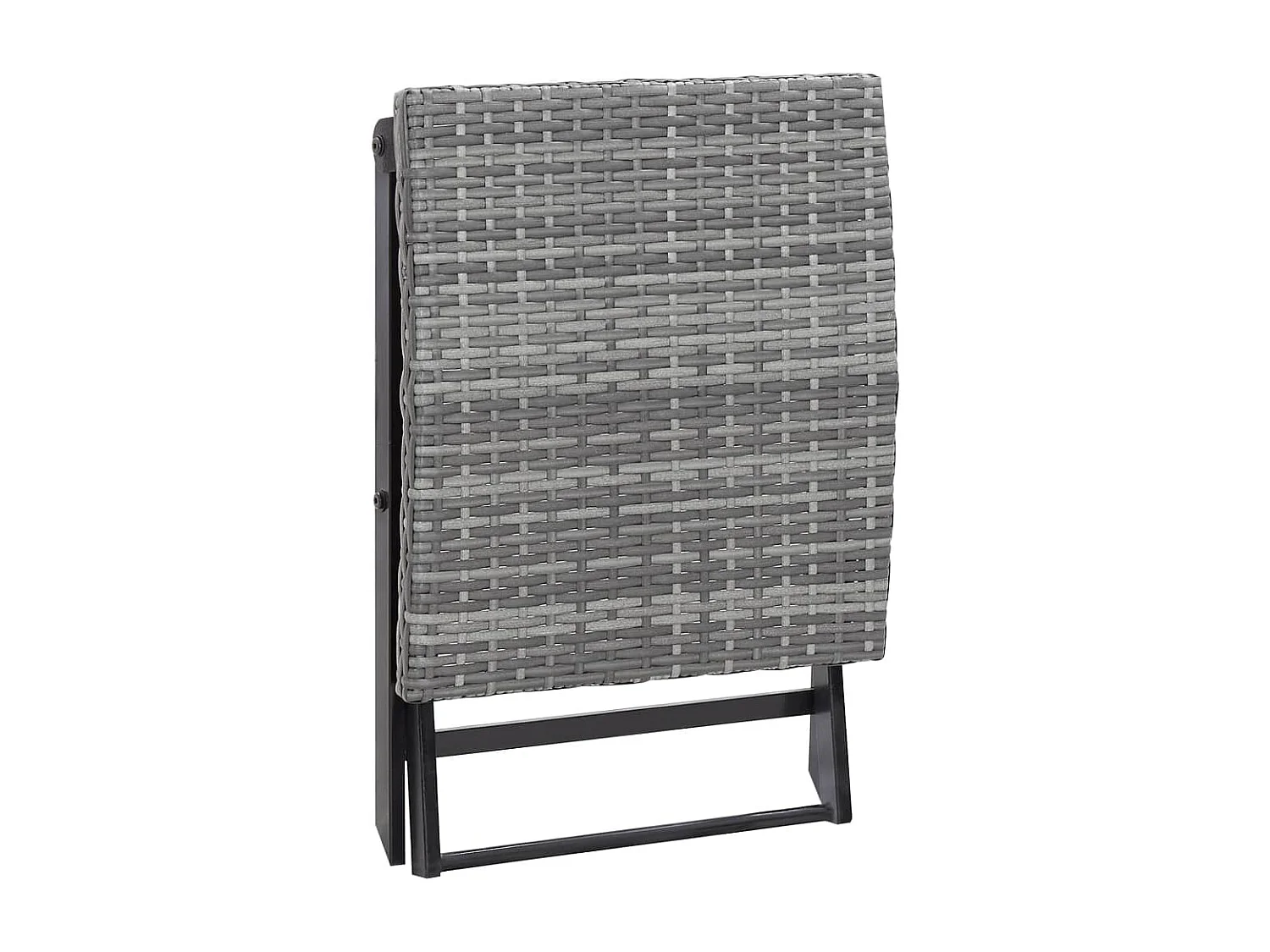 Tabouret pliable Résine tressée Gris