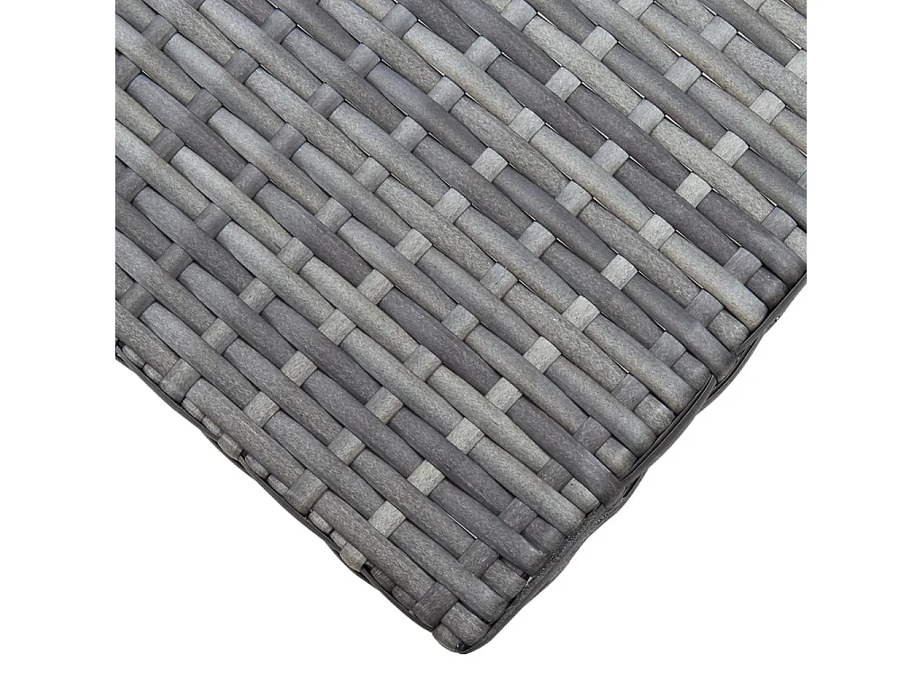 Tabouret pliable Résine tressée Gris