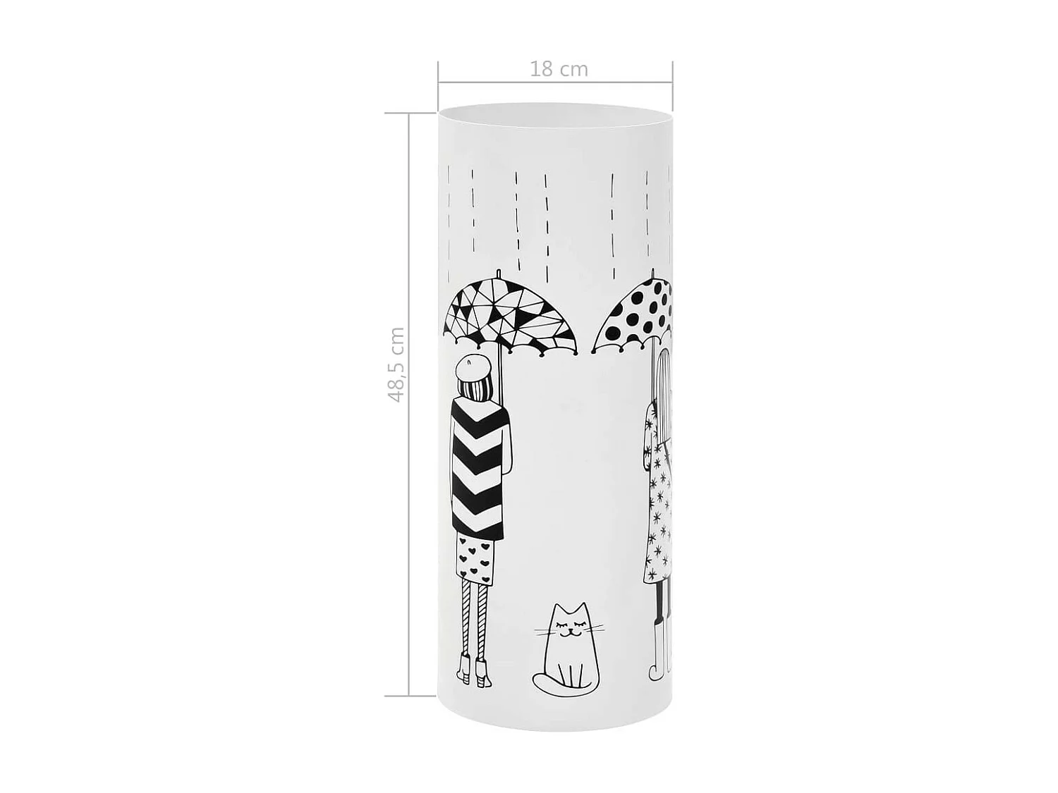 Porte-parapluie Femmes Acier Blanc