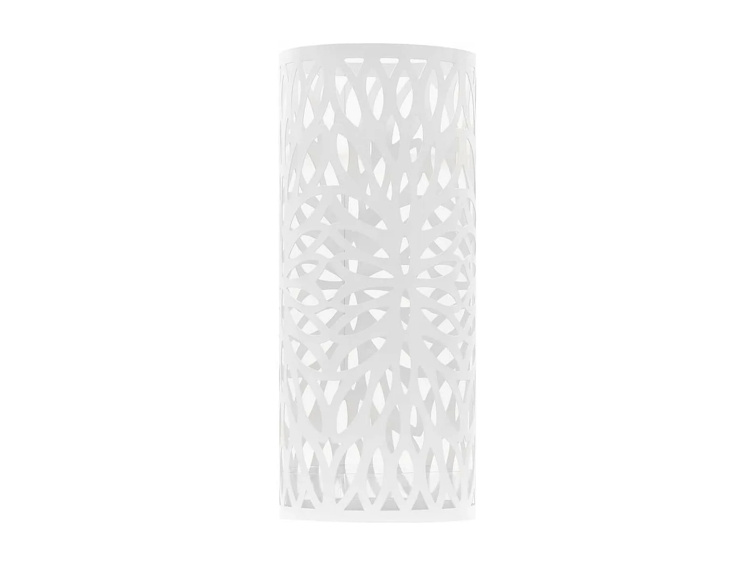 Porte-parapluie Feuilles Acier Blanc