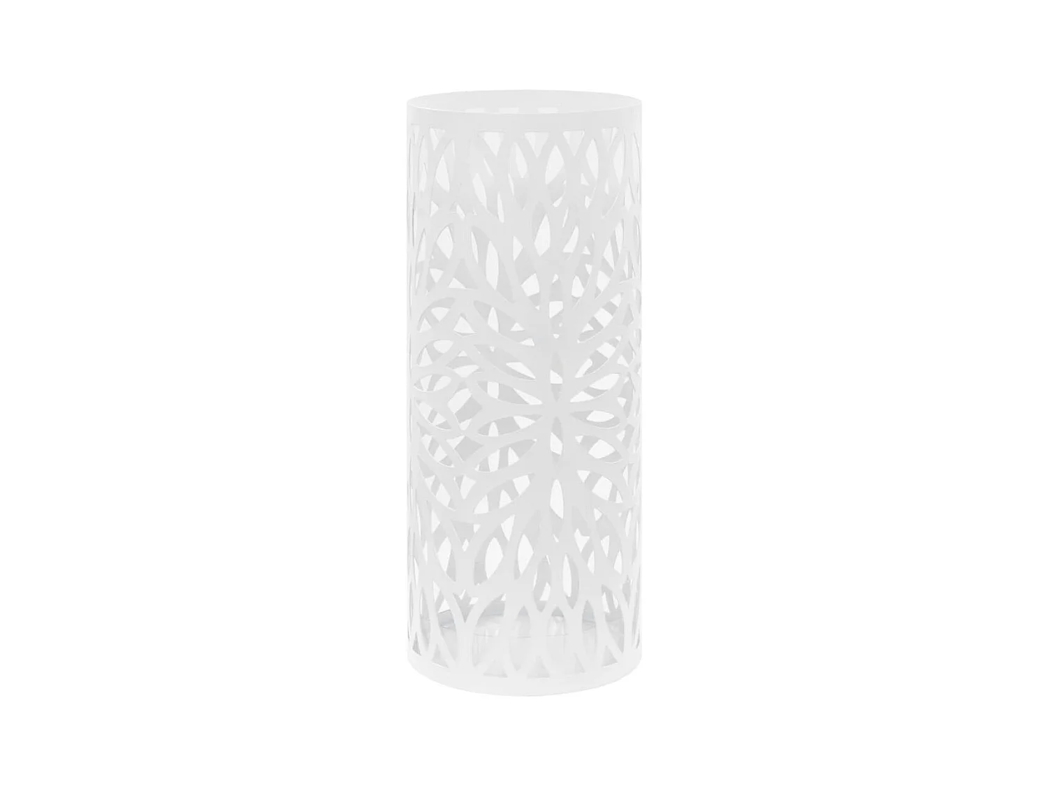 Porte-parapluie Feuilles Acier Blanc