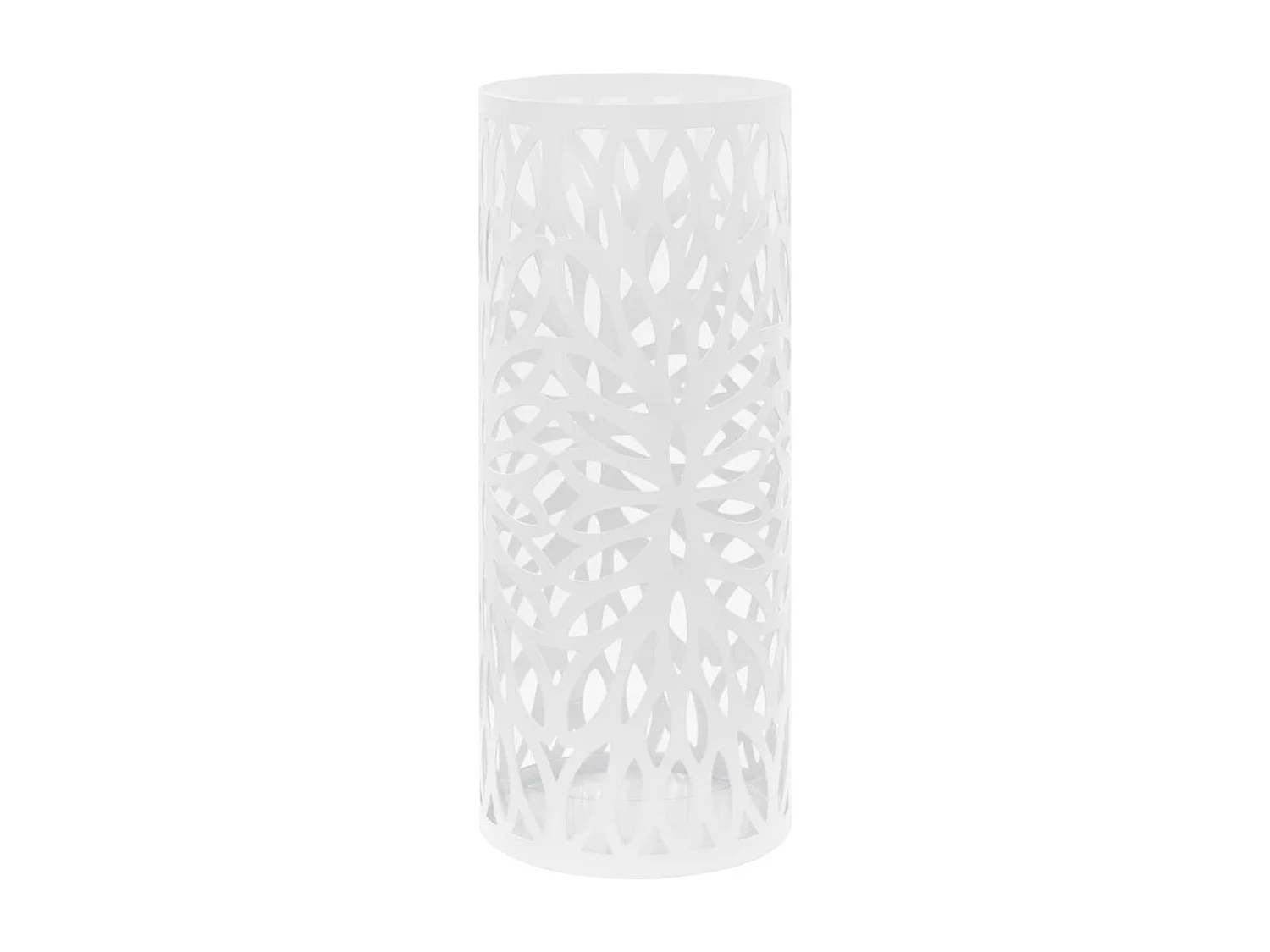 Porte-parapluie Feuilles Acier Blanc