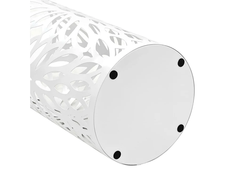 Porte-parapluie Feuilles Acier Blanc