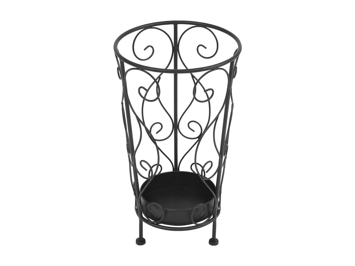 Porte-parapluie Style vintage Métal 26x46 Noir