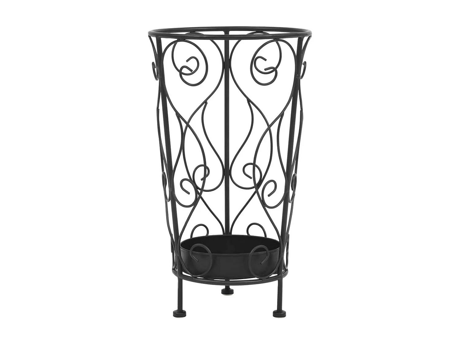 Porte-parapluie Style vintage Métal 26x46 Noir