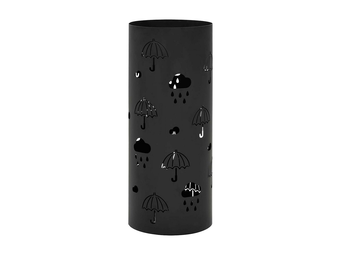 Porte Parapluie Extérieure Porte-parapluie Design Contemporain Métal Noir Willi Porte-parapluie Plastique Noir