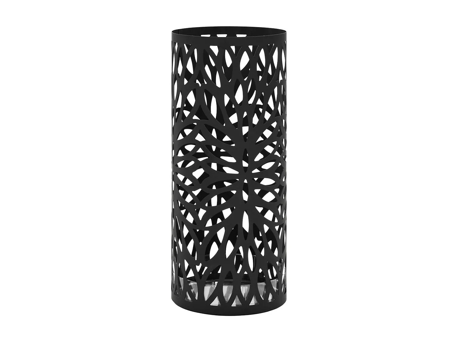 Porte-parapluie Feuilles Acier Noir