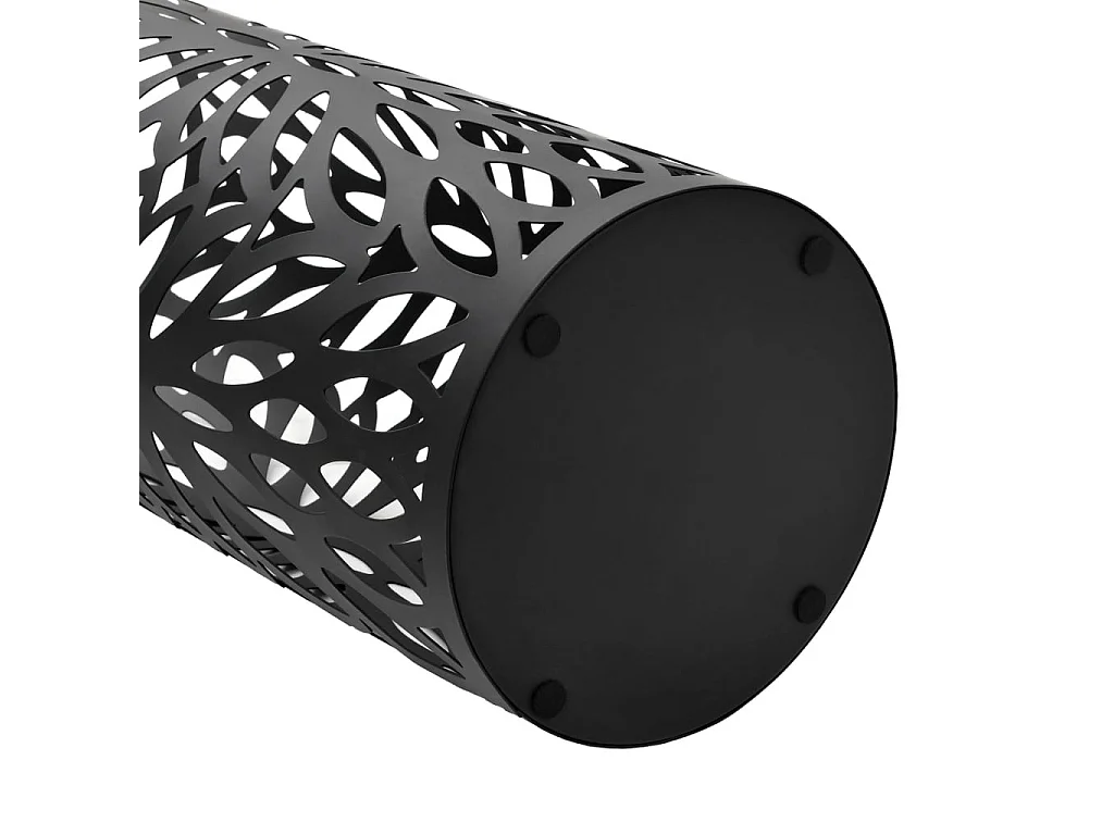 Porte-parapluie Feuilles Acier Noir