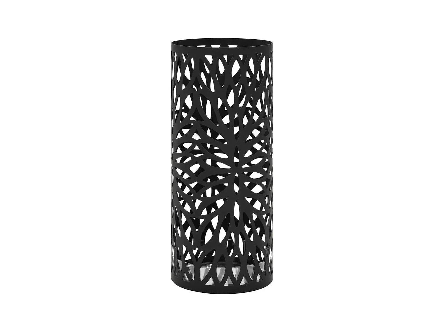 Porte-parapluie Feuilles Acier Noir