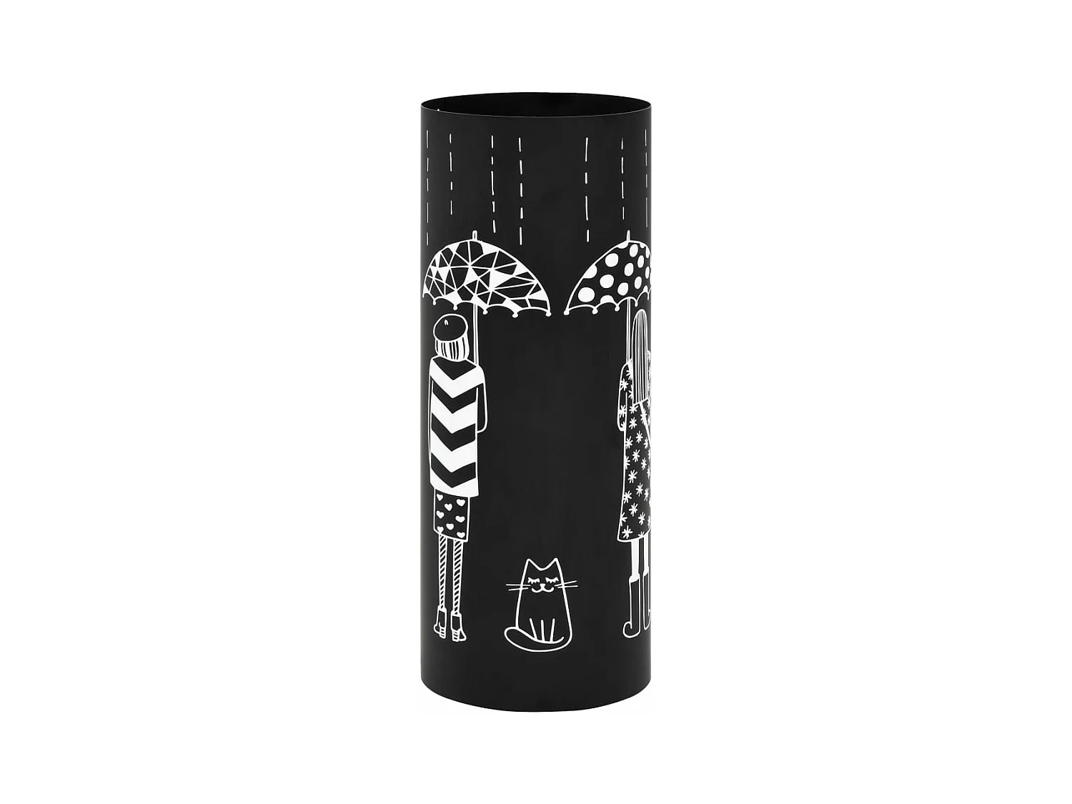 Porte-parapluie Femmes Acier Noir