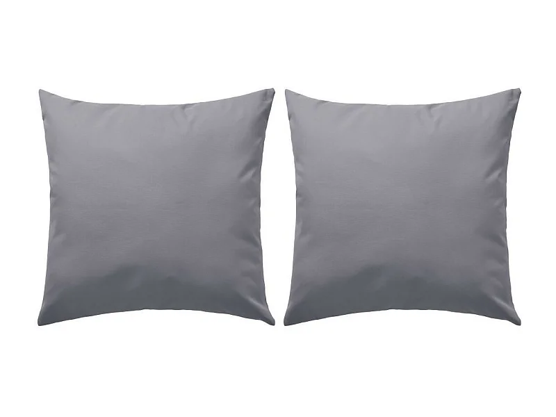 Oreiller d'extérieur 2 pièces 45x45 Gris