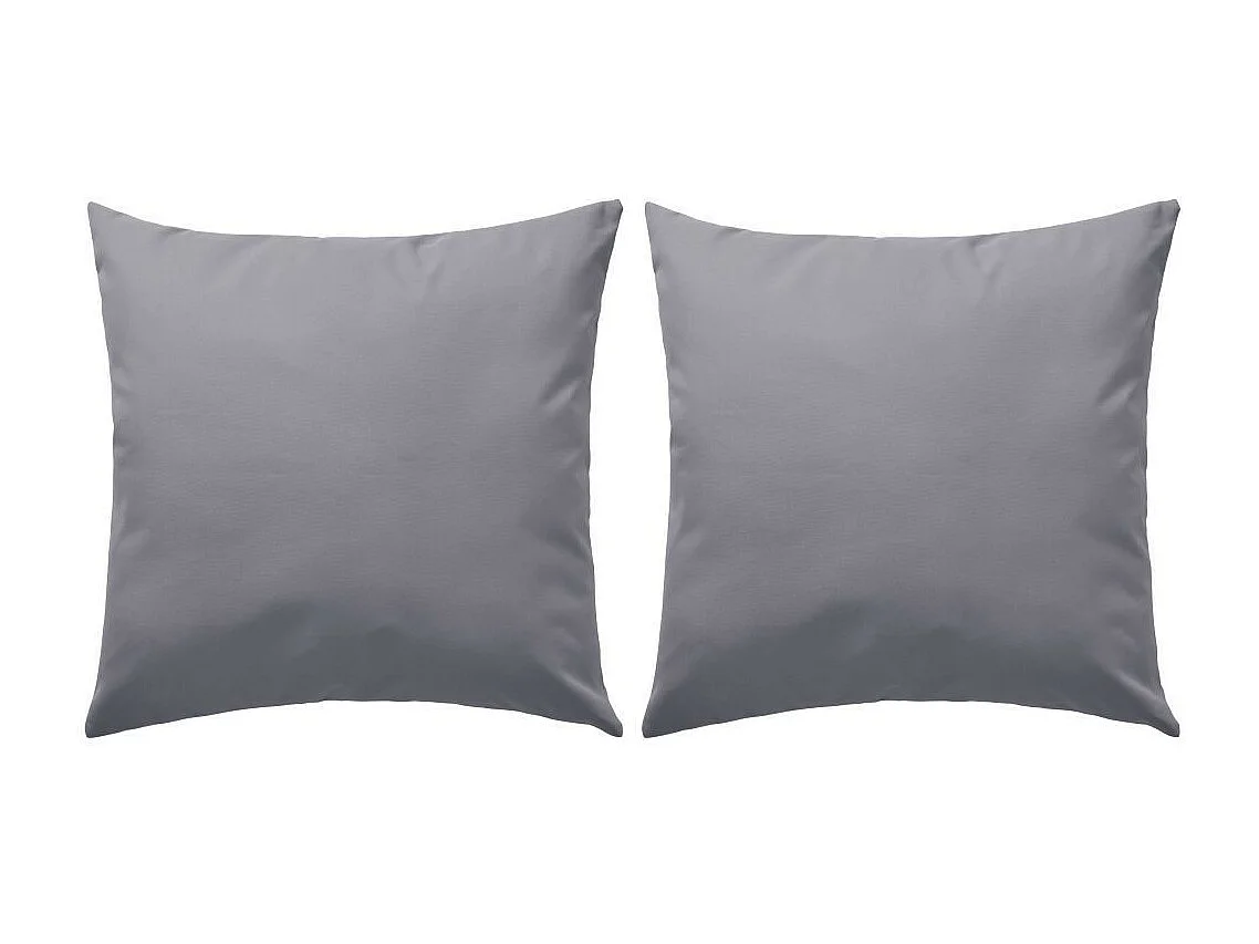 Oreiller d'extérieur 2 pièces 45x45 Gris