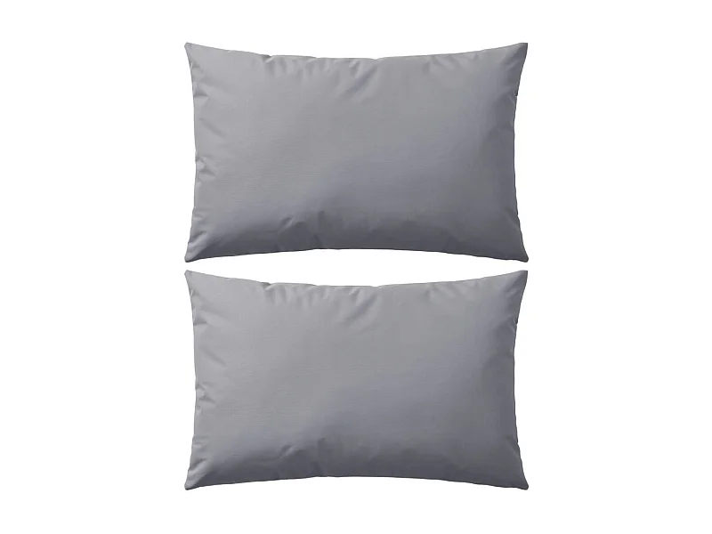 Oreiller d'extérieur 2 pièces 60x40 Gris