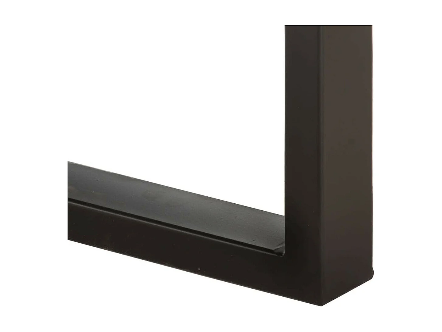 Banc 110cm Bois de manguier brut massif et acier