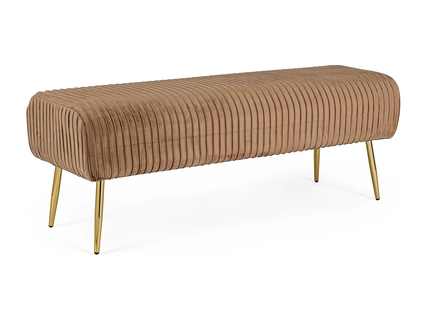 Banc en bois MDF et polyester bronze Solene L 129cm