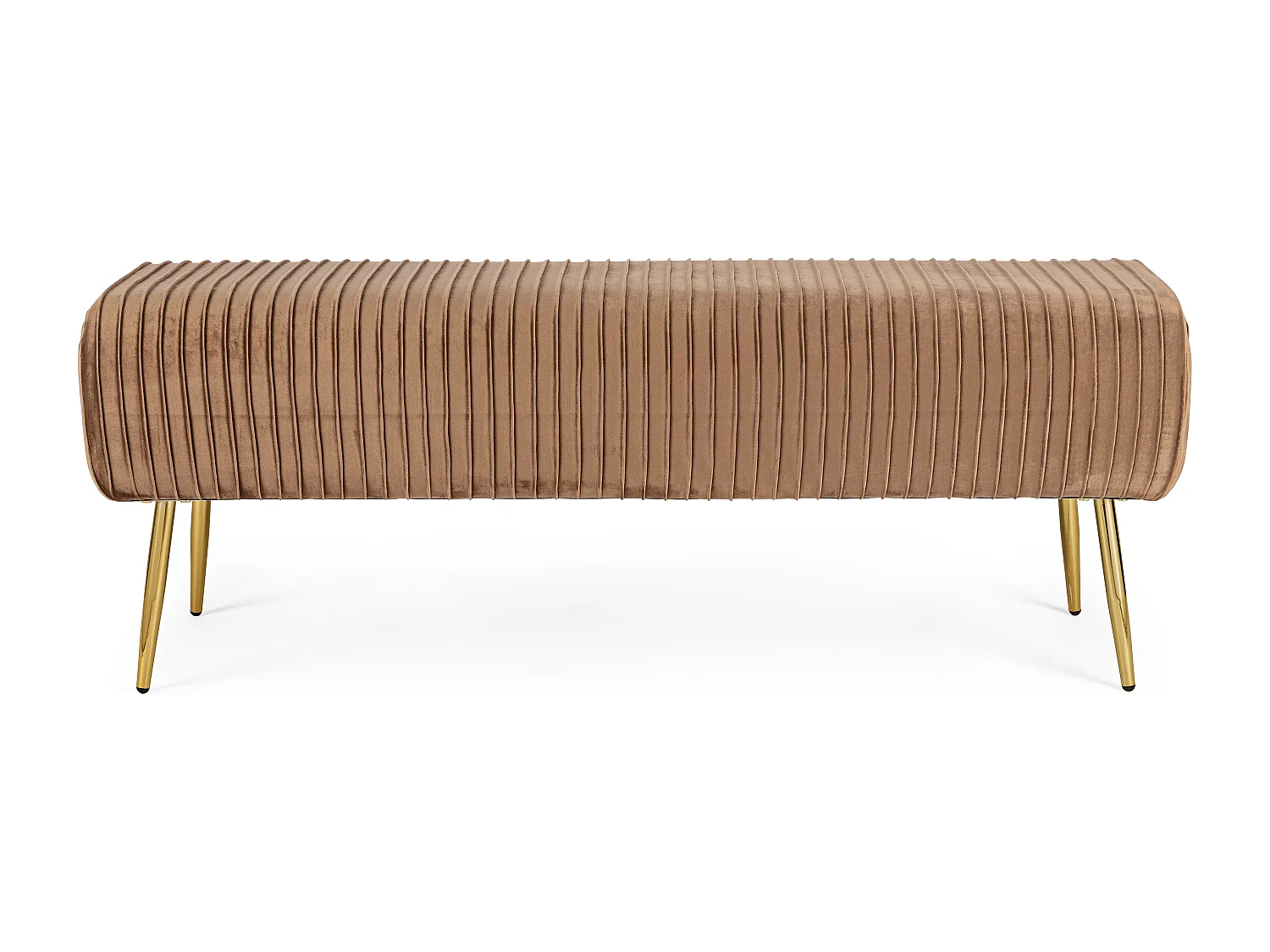 Banc en bois MDF et polyester bronze Solene L 129cm