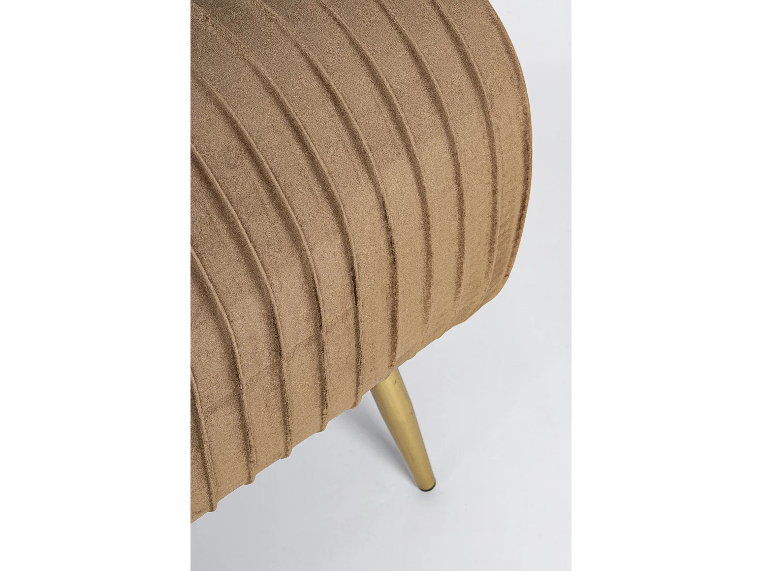 Banc en bois MDF et polyester bronze Solene L 129cm