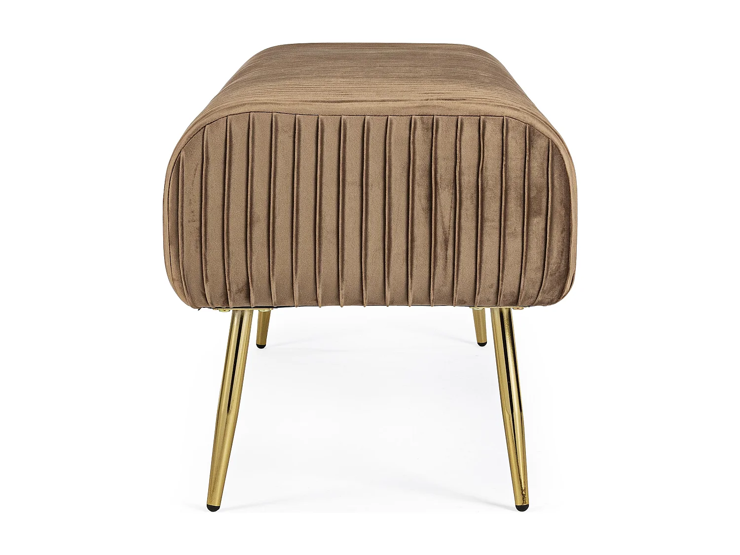 Banc en bois MDF et polyester bronze Solene L 129cm