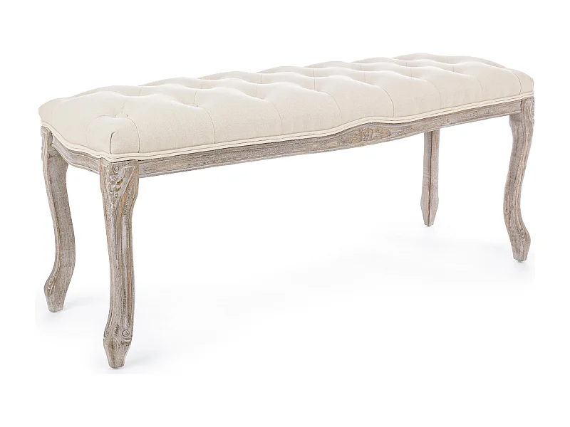 Banc bois blanc et naturel Atida L 110cm