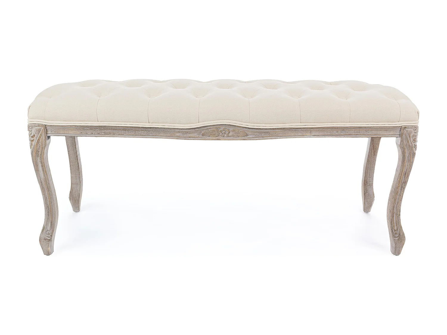 Banc bois blanc et naturel Atida L 110cm