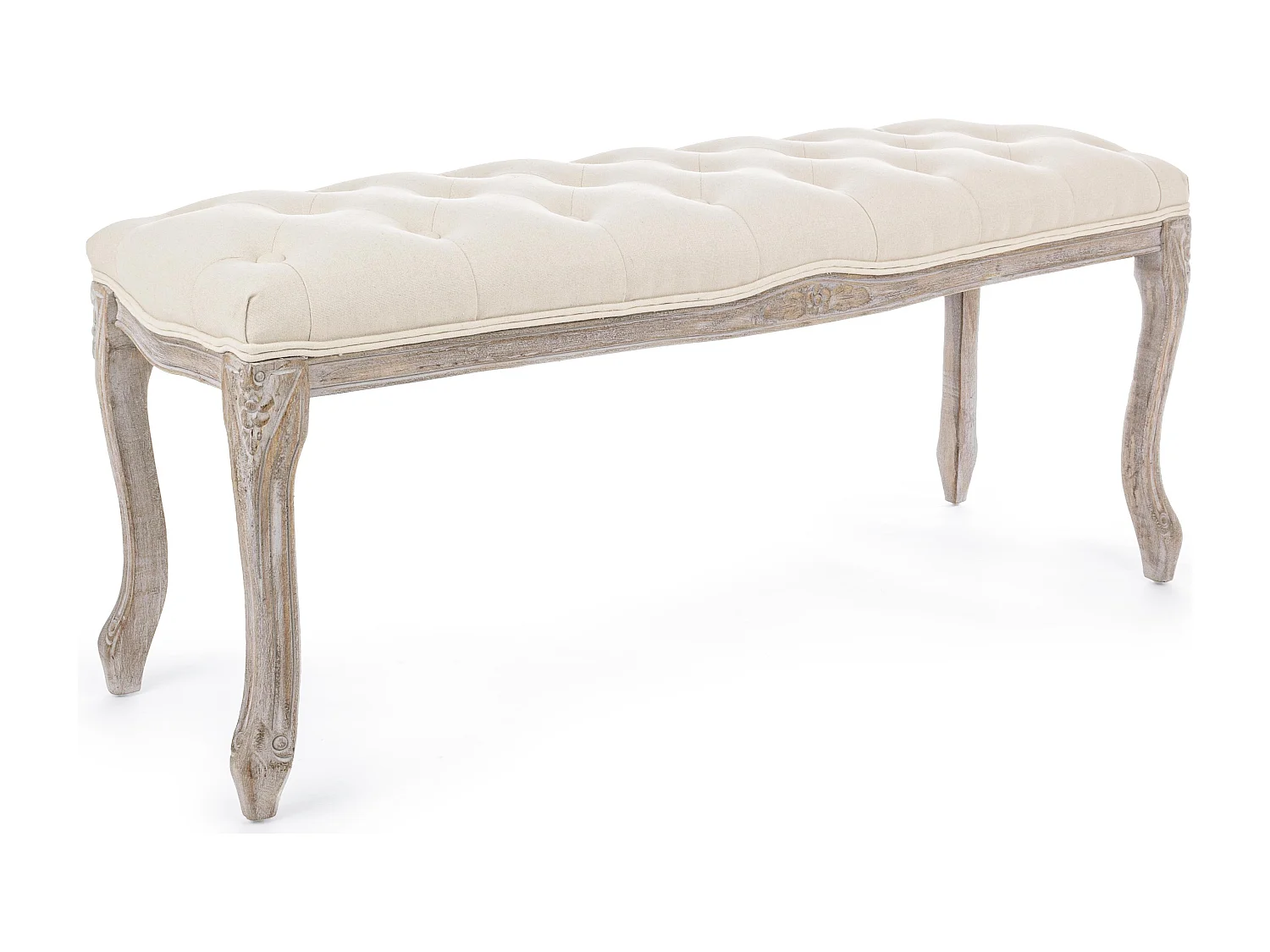 Banc bois blanc et naturel Atida L 110cm