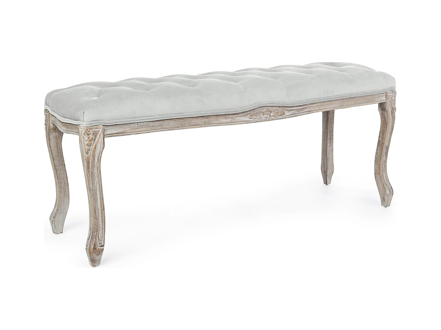 Banc bois de bouleau gris Amadia L 110cm
