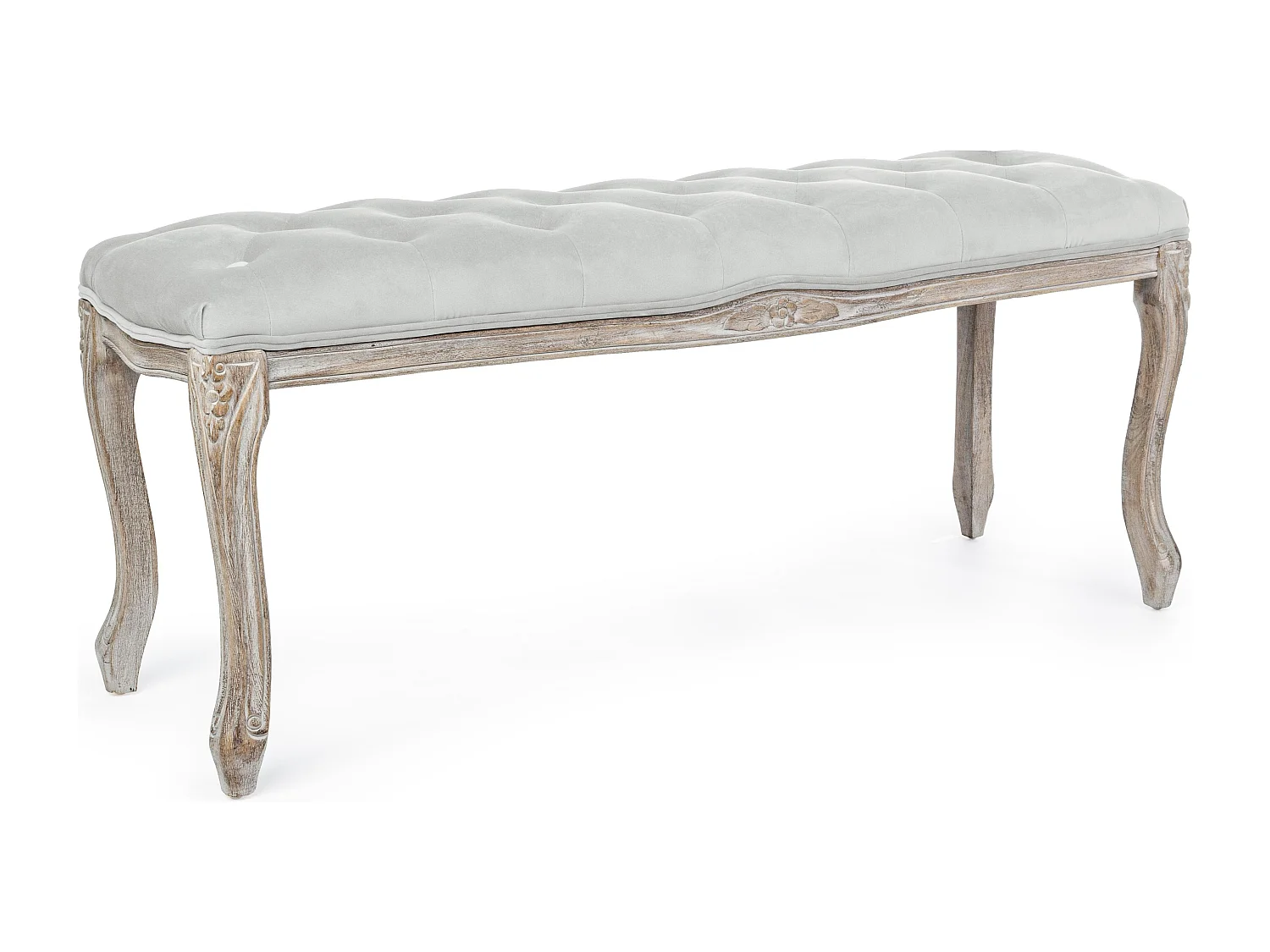 Banc bois de bouleau gris Amadia L 110cm