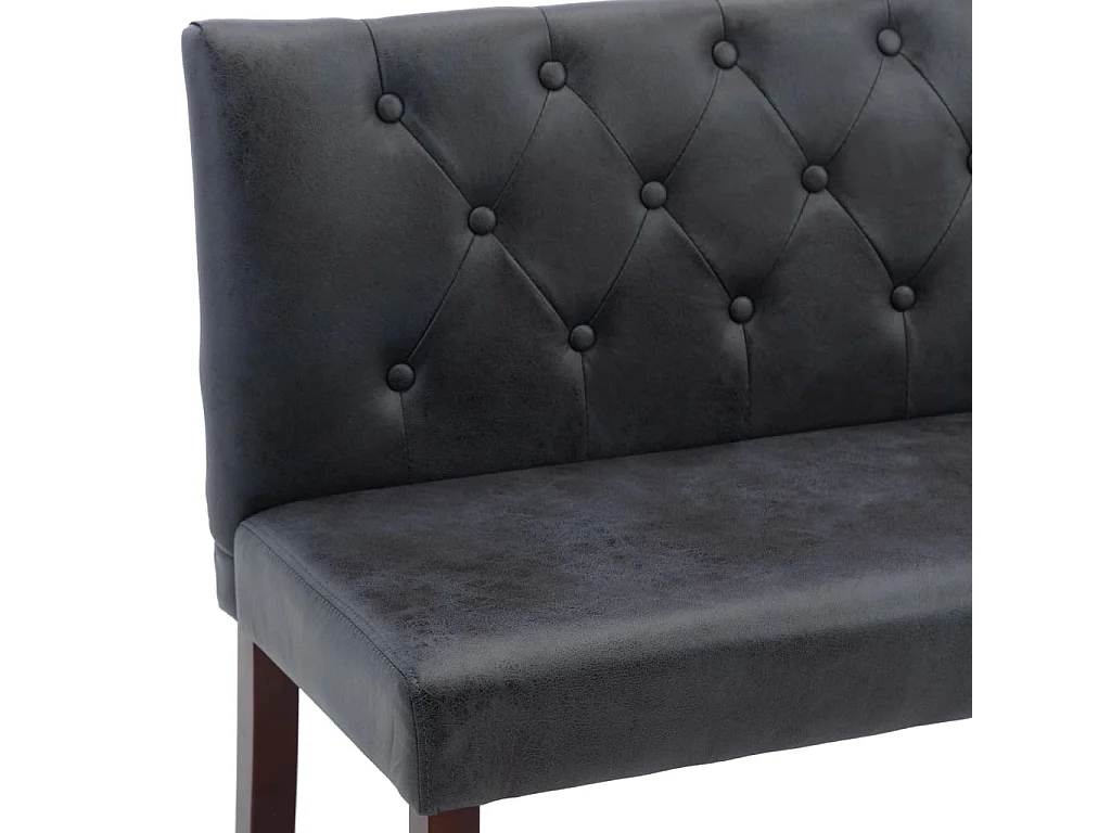 Banc 148,5cm Gris Similicuir daim