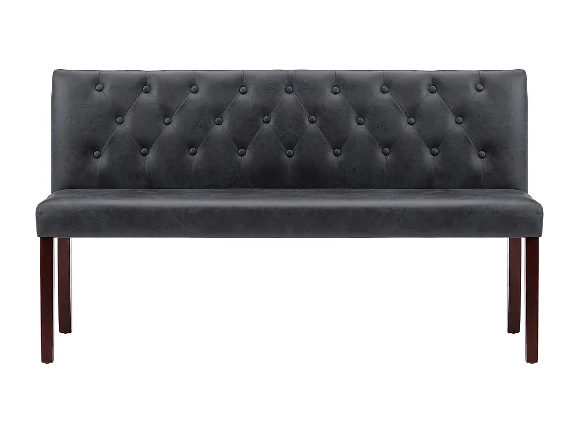 Banc 148,5cm Gris Similicuir daim