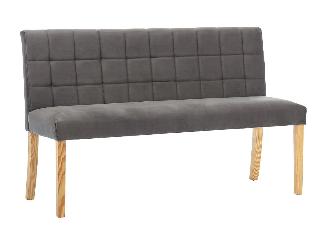 Banc 140cm Gris Tissu