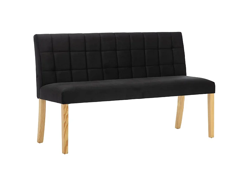 Banc 140cm Noir Tissu