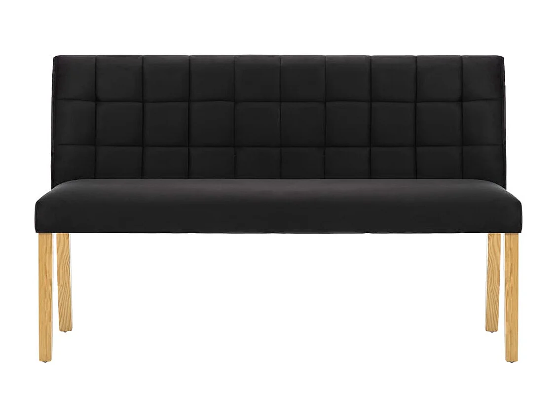 Banc 140cm Noir Tissu