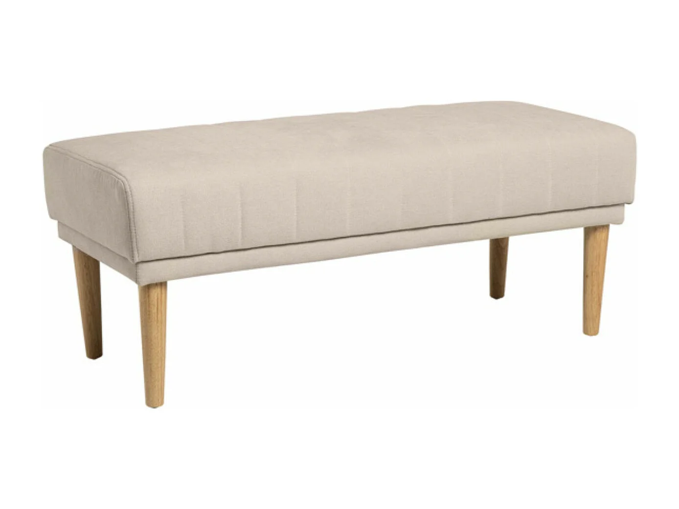 Banquette en tissu et bois de hêtre naturel Riko-Couleur Vert amande