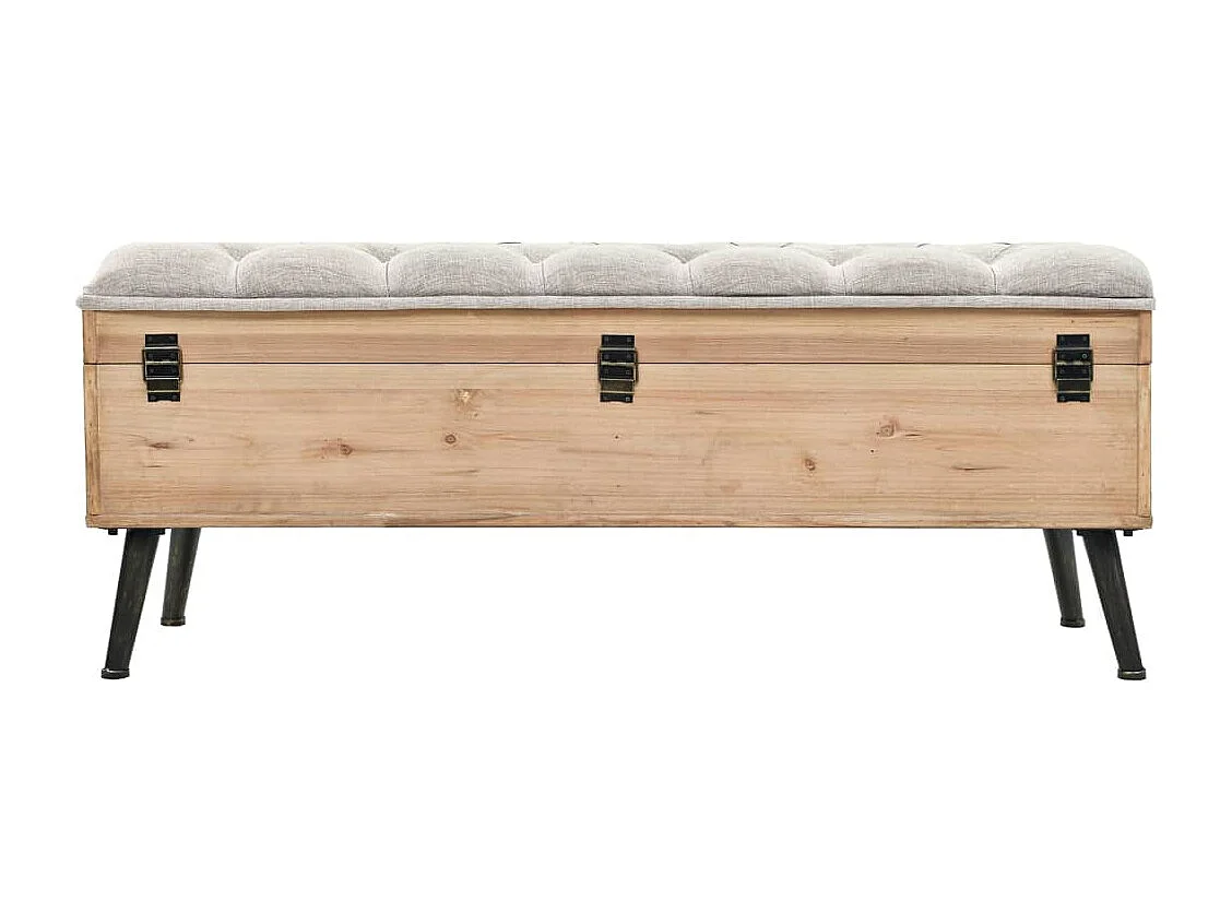 Banc de rangement 110cm Bois de sapin massif