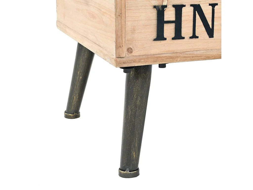 Banc de rangement 110cm Bois de sapin massif