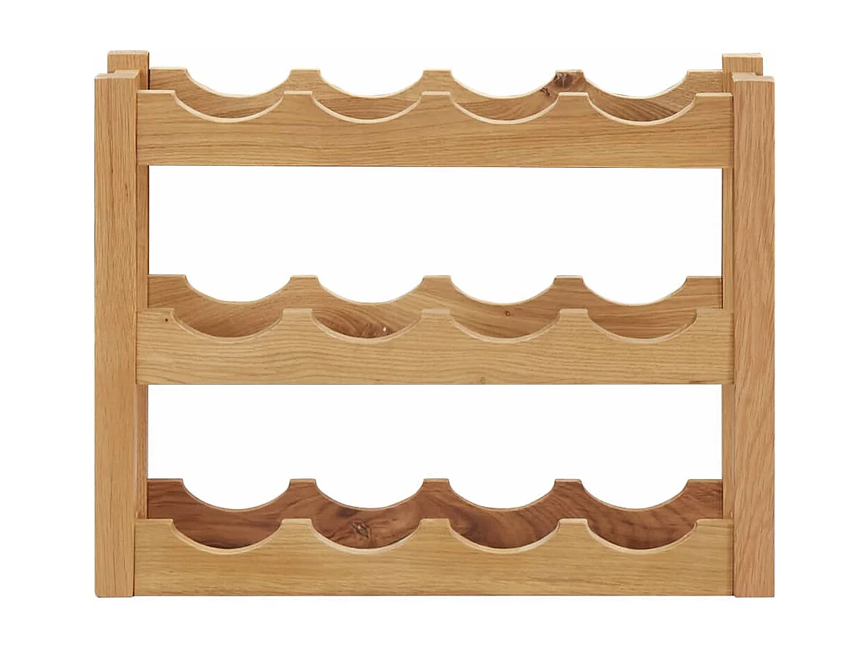 Casier à bouteilles 12 bouteilles 47x21x36 Bois de chêne