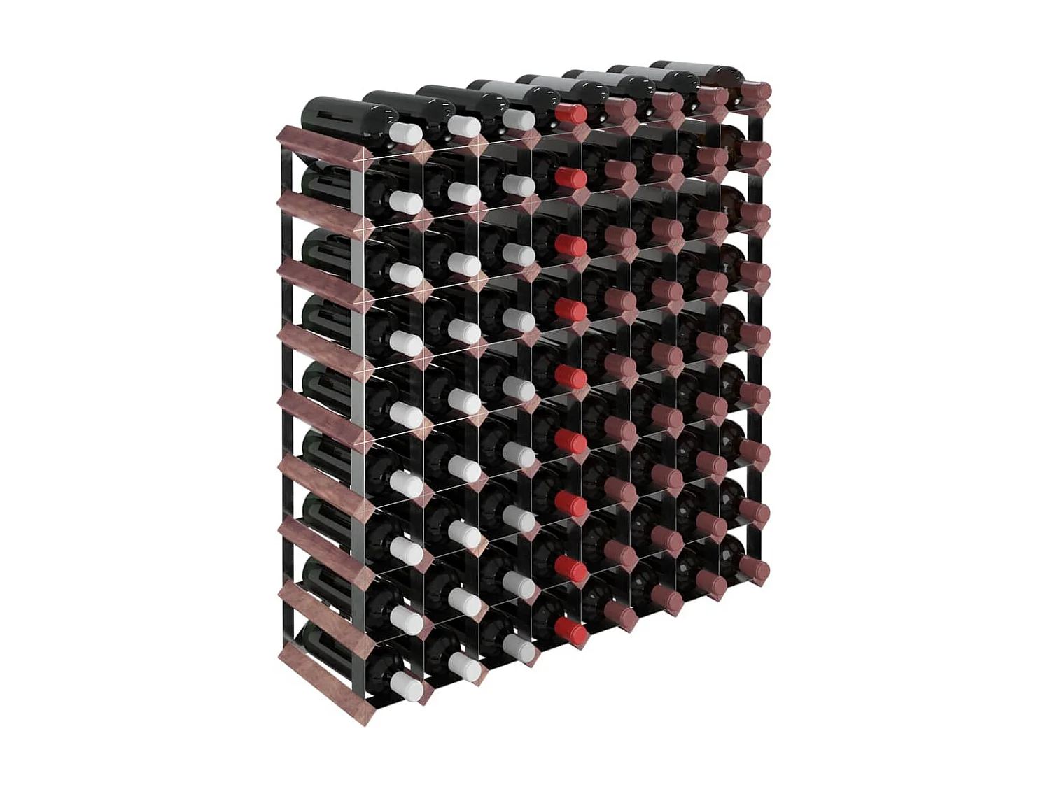 Casier à bouteilles pour 72 bouteilles Marron Bois pin solide